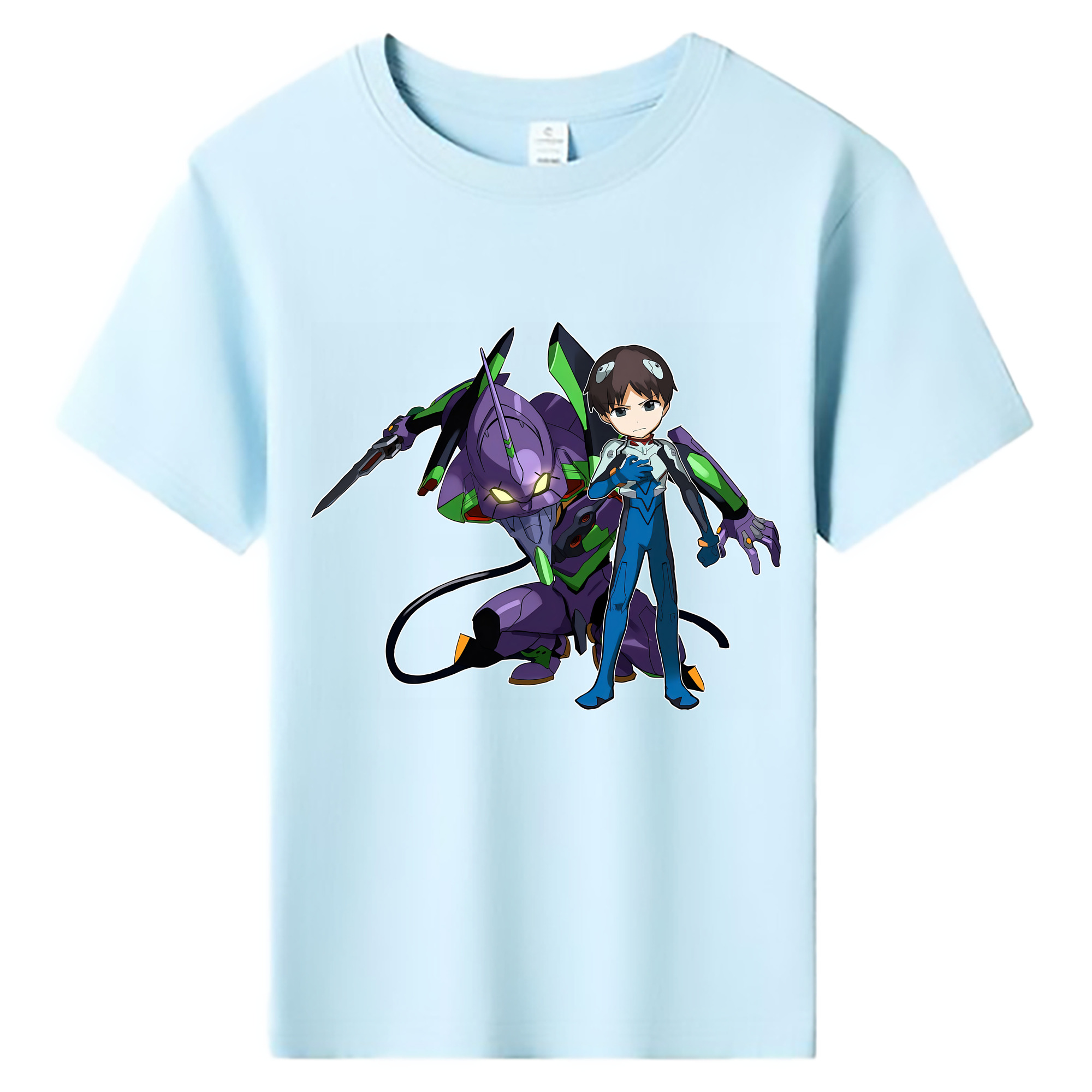 （画像用） EVA 新世紀エヴァンゲリオン 綿100％キッズTシャツ（フロントプリント）